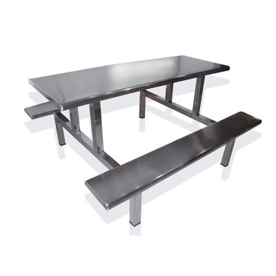 不锈钢连体桌椅